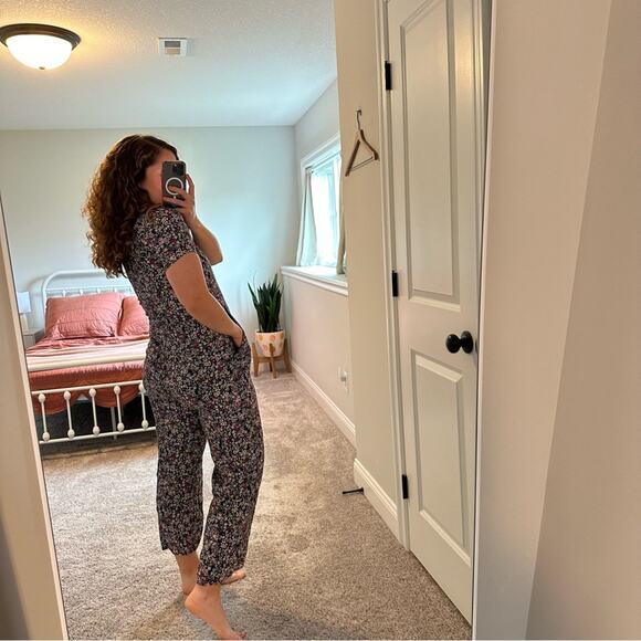 Apiece Apart Pink Floral Purple Altered Jumpsuit XS/S - Picture 2 of 12